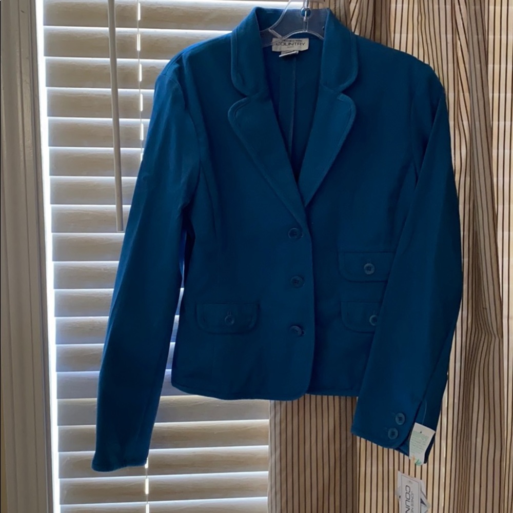 Turquoise blue blazer never worn!!